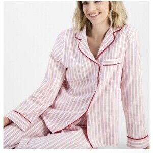 Charter Club Women's 2-Pc. Cotton Flannel Packaged Pajamas Set, Size Medium NWT